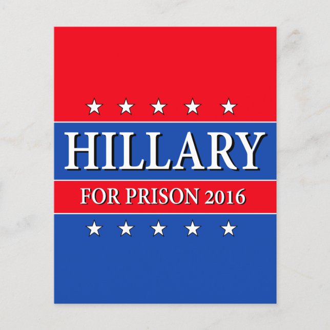"HILLARY FOR PRISON 2016" FLYGBLAD (Framsidan)