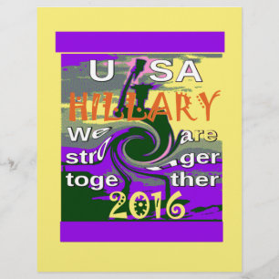 Hillary For USA President Vi är starkare tillsamma