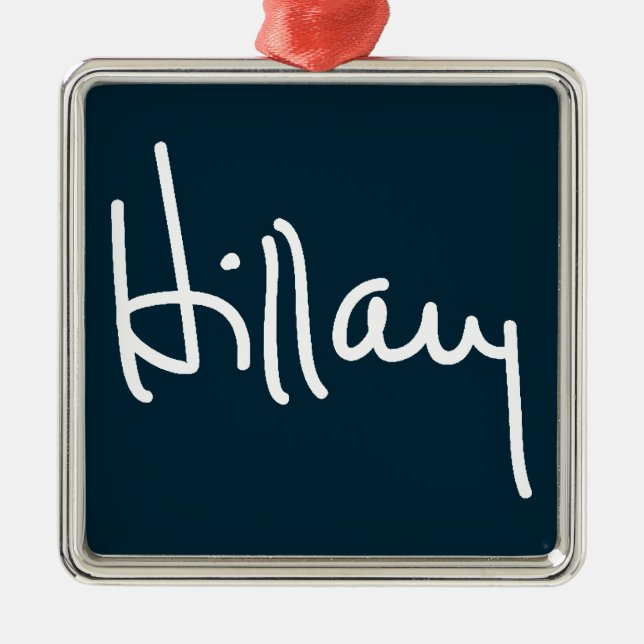 Hillary häfte julgransprydnad metall (Framsidan)
