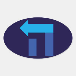 Hillary Hej Hebrew Oval Sticker Ovalt Klistermärke