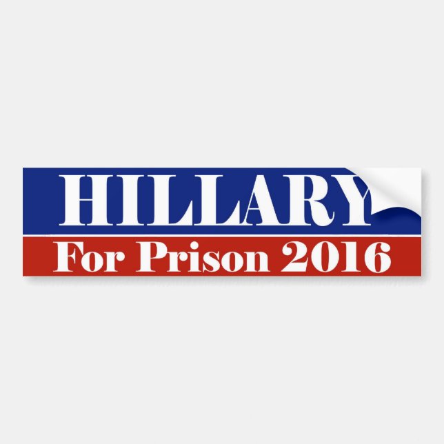 HILLARY I Fängelse 2016 Bildekal (Framsidan)