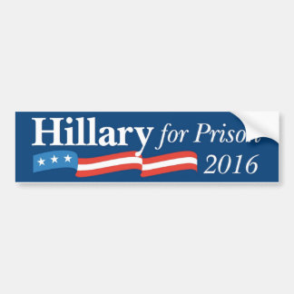 Hillary i fängelse 2016 Kampanjdekal Bildekal