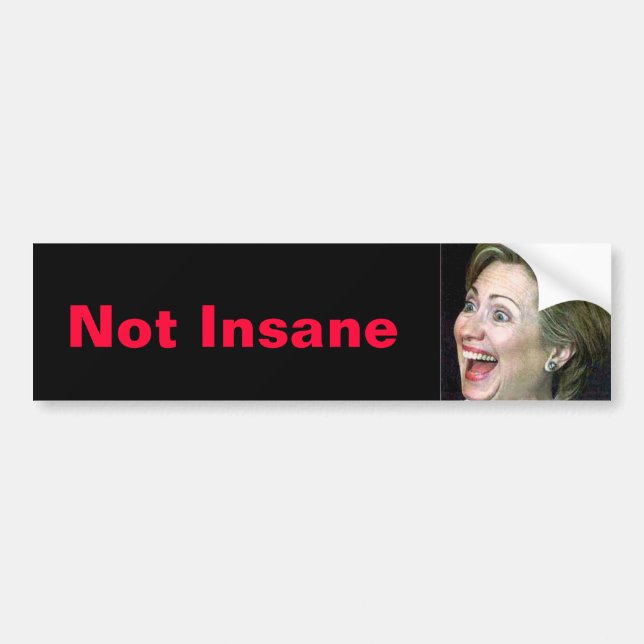 Hillary inte galen bildekal (Framsidan)