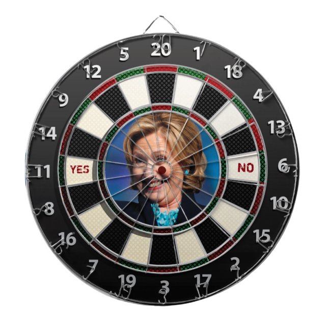 Hillary JA eller INTE Darttavla (Framsidan)