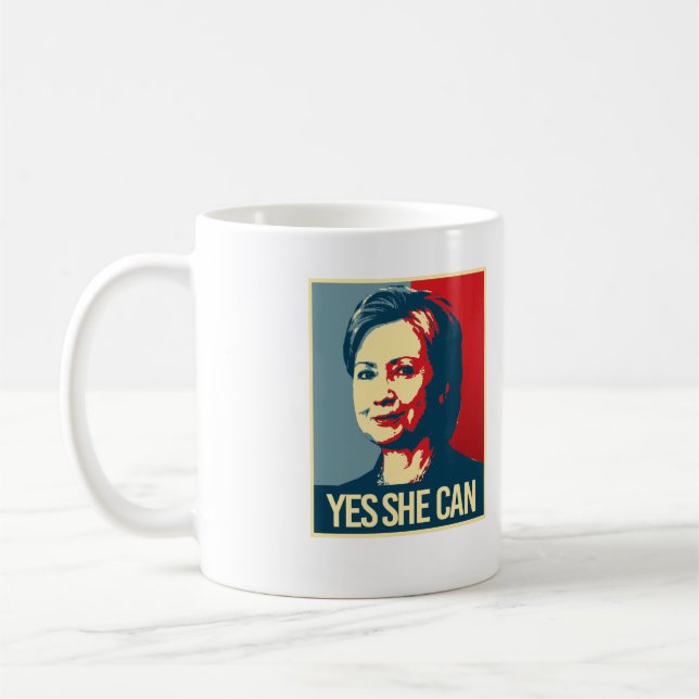 hillary - ja hon kan - -  kaffemugg (Vänster)