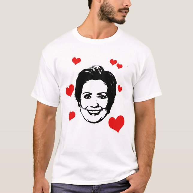 HILLARY: JAG ÄLSKAR HILLARY CLINTON TEE SHIRT (Framsida)