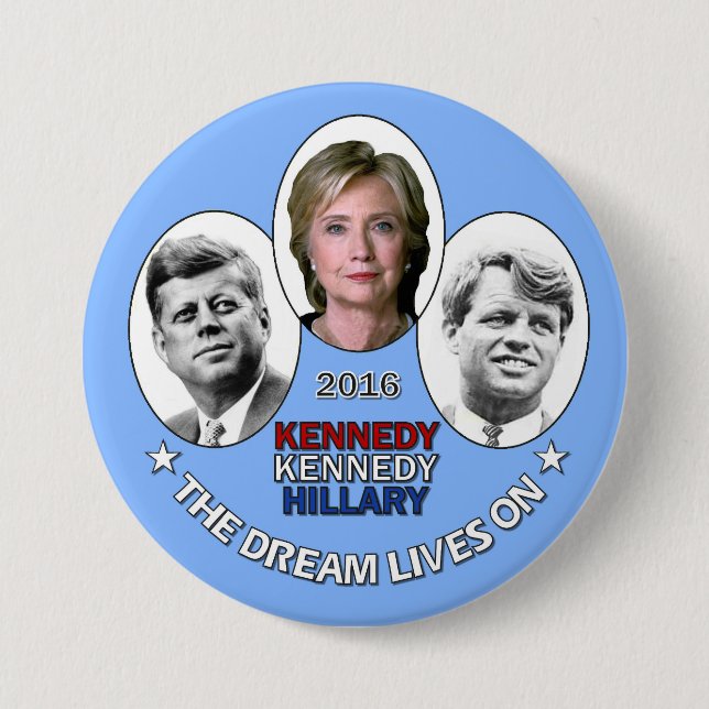 Hillary, JFK & RFK Knapp (Framsida)