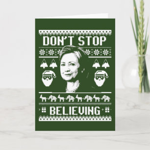 Hillary-julen - Sluta inte tro - vit - Helgkort