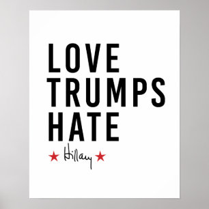 Hillary - Kärlek Trumps Hate - Poster
