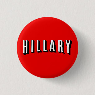 Hillary knäppas: Clinton för presidenten 2016 Knapp