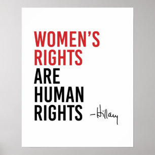 Hillary - kvinna rättigheter är mänsklig rättighet poster