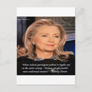 Hillary Kvinnors Resurs Citat Vykort