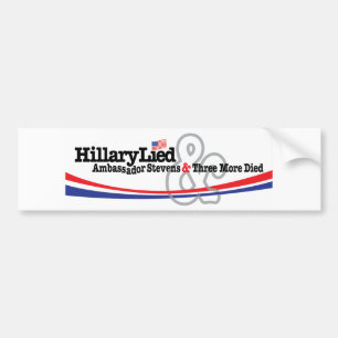 Hillary låg, och ambassadören Stevens dog Bildekal