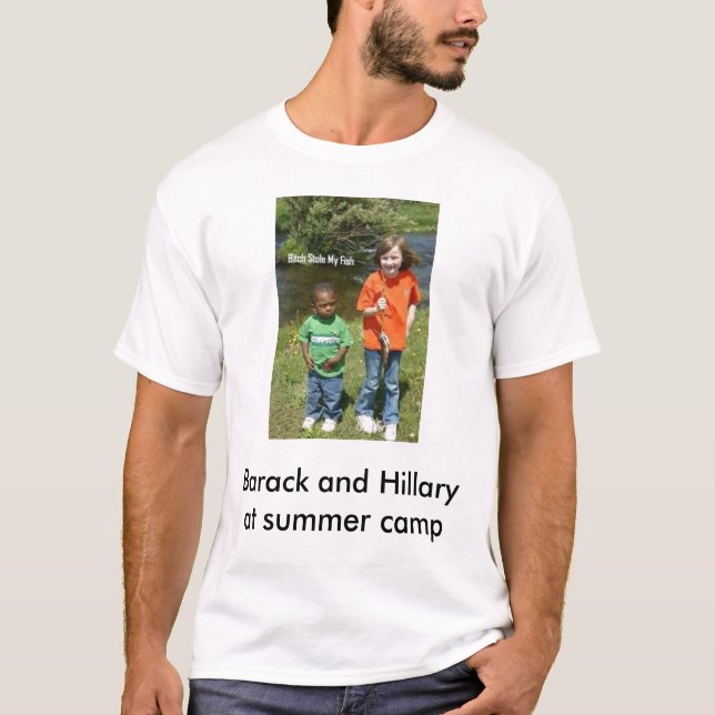 hillary och barack, Barack och Hillaryat sommar… T Shirt (Framsida)