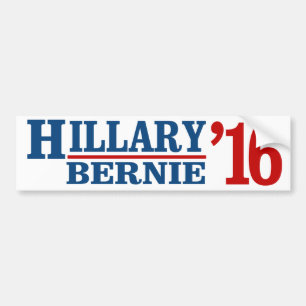 Hillary och Bernie 2016 - Liberal Humor -.png Bildekal