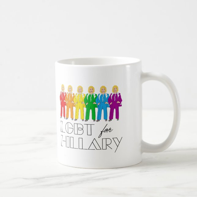 Hillary Pantsuit Pride - HBTQ för Hillary - Kaffemugg (Höger)
