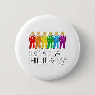 Hillary Pantsuit Pride - HBTQ för Hillary - Knapp