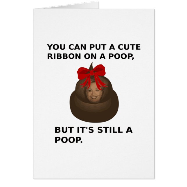 Hillary Poop Hälsningskort (Framsidan)