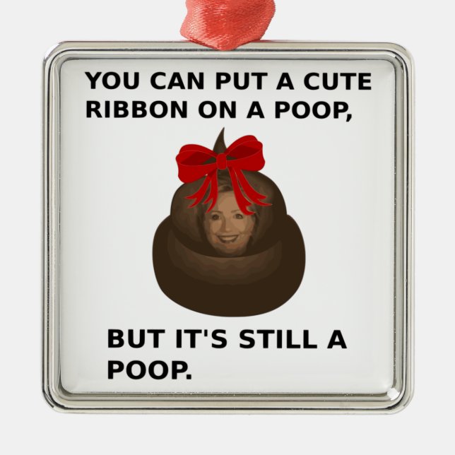 Hillary Poop Julgransprydnad Metall (Framsidan)
