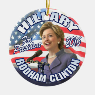 Hillary Rodham Clinton 2016 Julgransprydnad Keramik