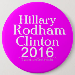 Hillary Rodham Clinton 2016 Knapp