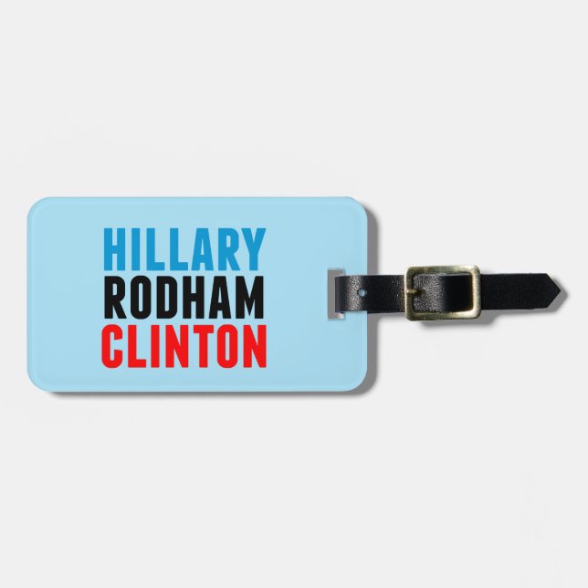 Hillary Rodham Clinton Bagagebricka (Horisontell Framsida)