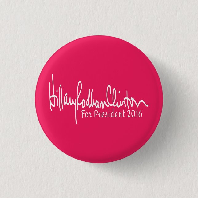 Hillary Rodham Clinton för president 2016 Button Knapp (Framsida)