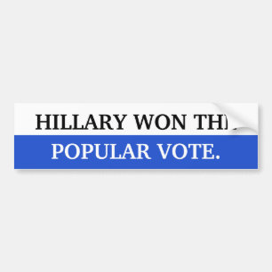 Hillary segrade det populärt röstar bildekal