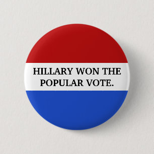 Hillary segrade det populärt röstar knapp