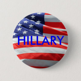 Hillary spring för presidentamerikanska flaggan knapp