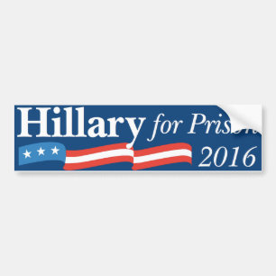 Hillary till fängelse bildekal