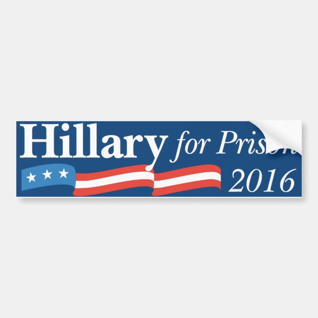Hillary till fängelse bildekal (Framsidan)