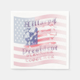 Hillary USA flagga Land Napkins Pappersservett