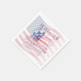 Hillary USA flagga Land Napkins Pappersservett