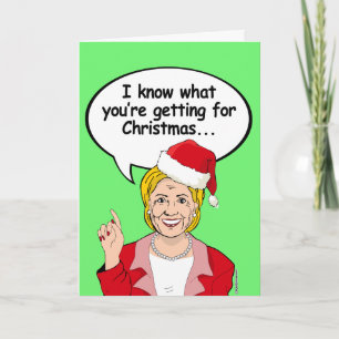 Hillary vet vad du får för jul helgkort