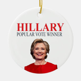 Hillary vinnaren av det populärt röstar! julgransprydnad keramik