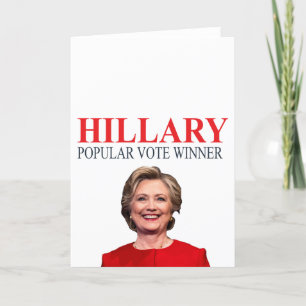 Hillary vinnaren av det populärt röstar! kort