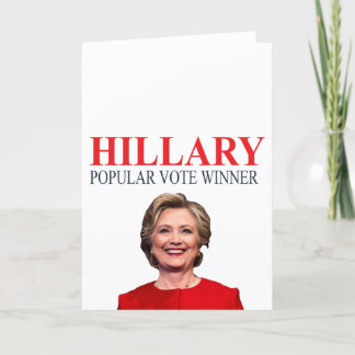Hillary vinnaren av det populärt röstar! kort