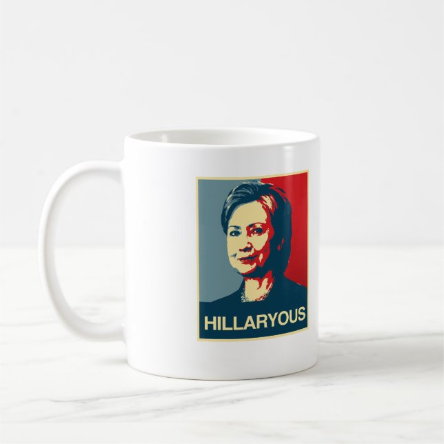 HILLARYOUS - Anti-Hillary Poster - Anti-Hillary  Kaffemugg (Vänster)