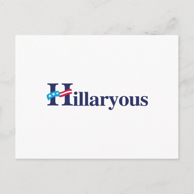 Hillaryous Hillary Vykort (Framsida)