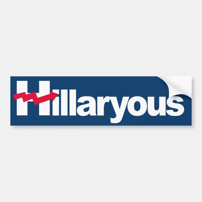 Hillaryous - krokigt H -- - Bildekal (Framsidan)