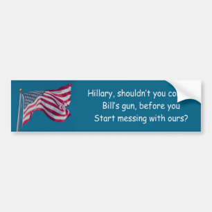 Hillarys vapenkontroll råder bildekal