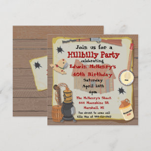 Hillbilly-fest-inbjudan Inbjudningar