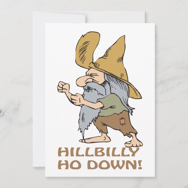 HillBilly Ho nere Inbjudningar (Framsida)