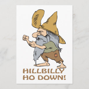 HillBilly Ho nere Inbjudningar