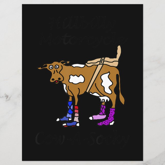 Hillbilly Motorcycle Funny Cow Gift för Biker (Framsida)