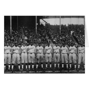 Hilldale Klubb baseball Team Färgad World Series Hälsningskort