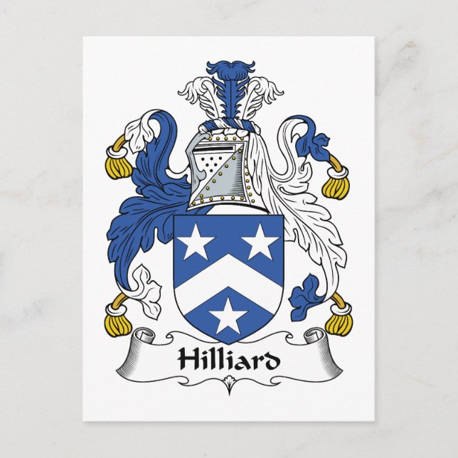 Hilliard Family Crest Vykort (Framsida)