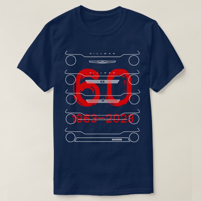 Hillman Imp Classic British evolution white outlin T Shirt (Design framsida)