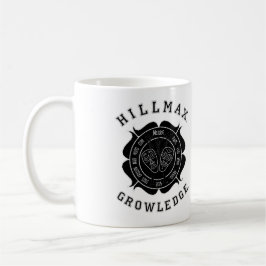 Hillmax Growledge Logotyp Black White Kaffemugg